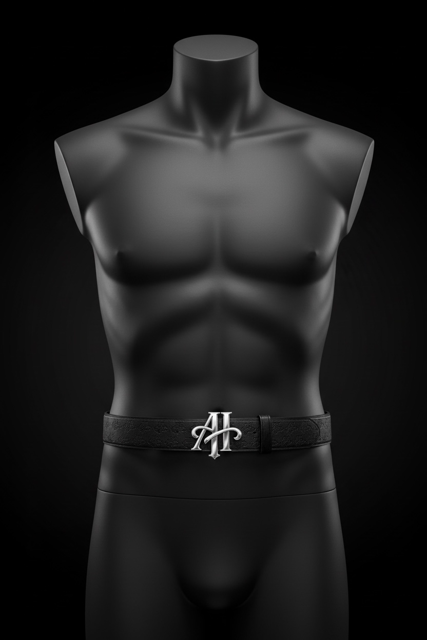 PreOrder-ANONYMOUS HUSTLER leather embossed belt