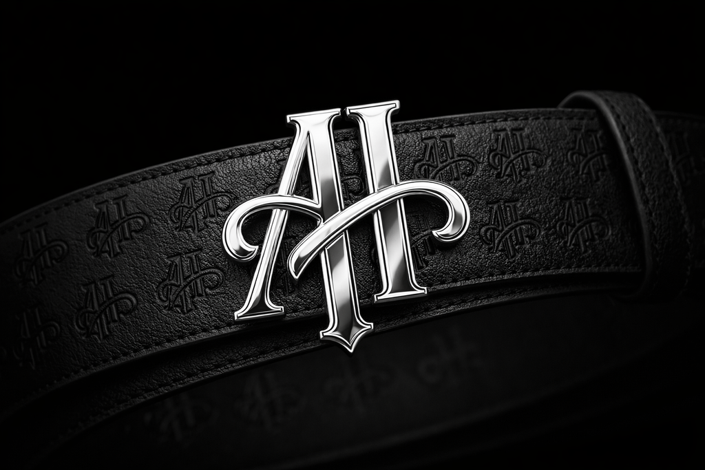 PreOrder-ANONYMOUS HUSTLER leather embossed belt