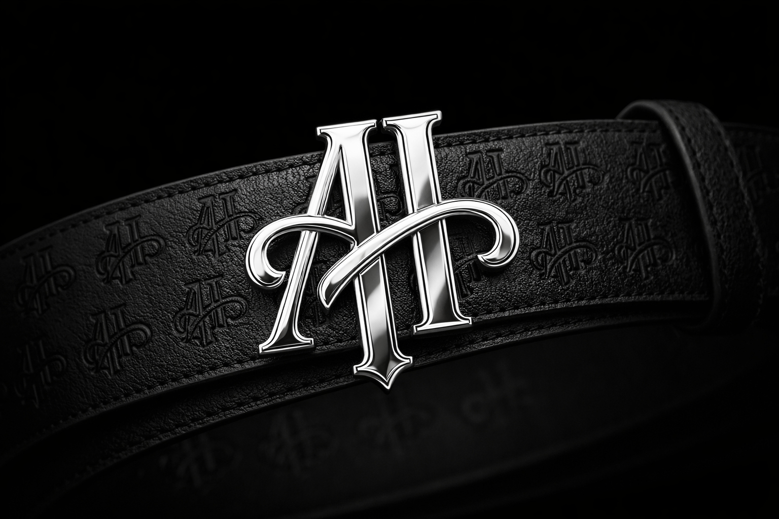 PreOrder-ANONYMOUS HUSTLER leather embossed belt