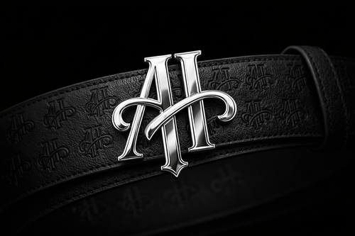 PreOrder-ANONYMOUS HUSTLER leather embossed belt