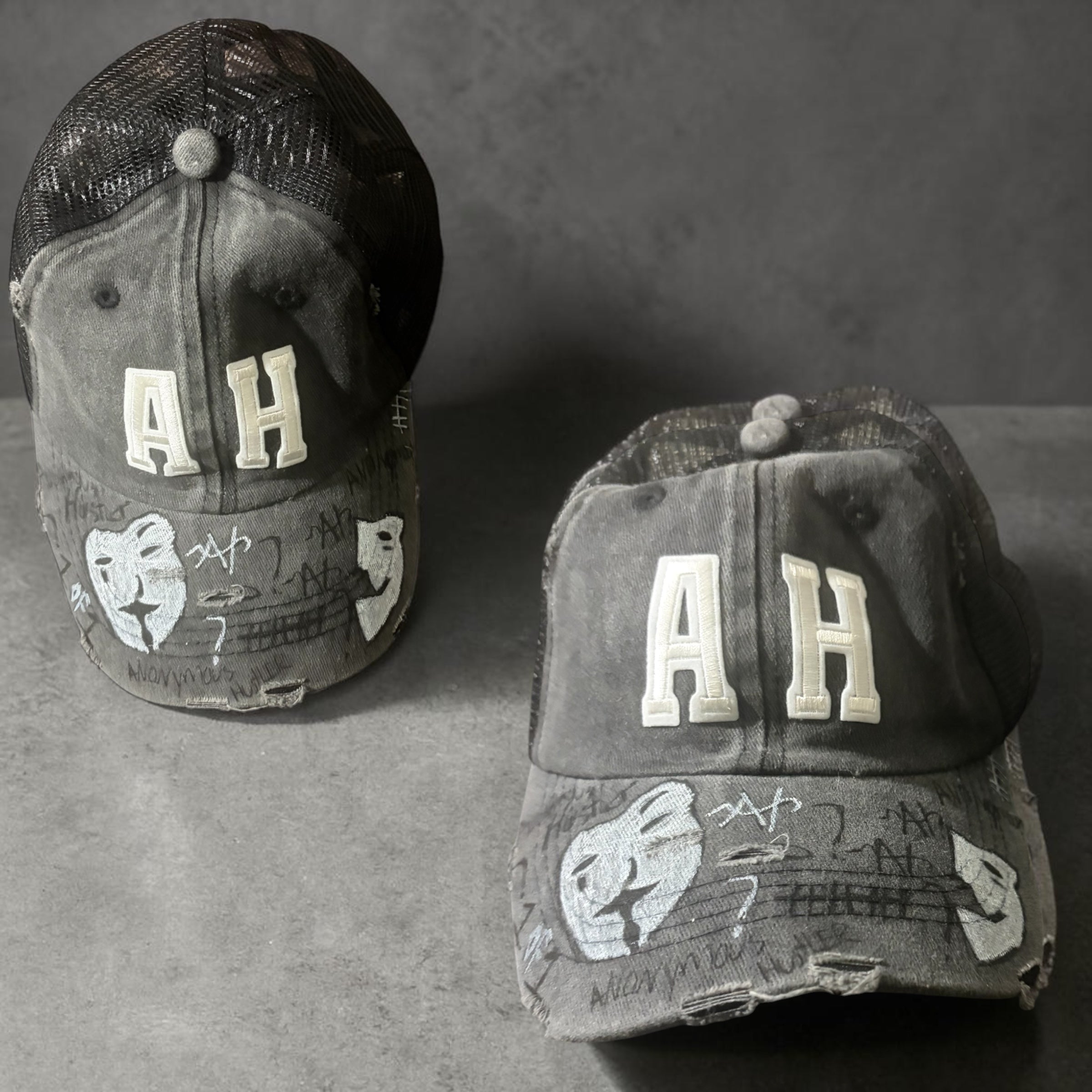 1/1 vintage distressed trucker hat